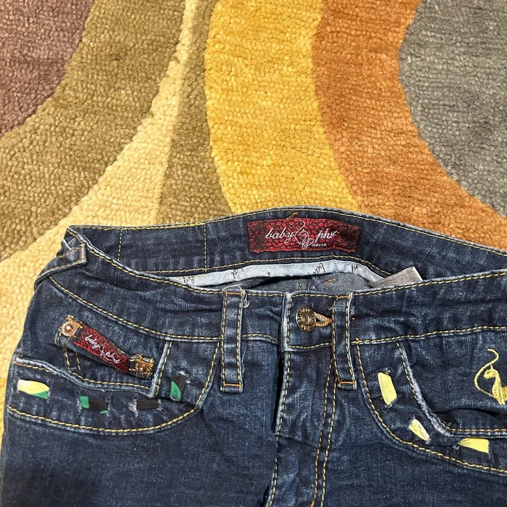Baby Phat Vintage Retro Y2K Early 2000’s Lace Up Capri Jeans Junior’s Size 1